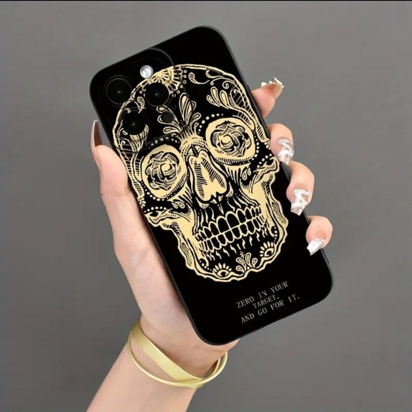 Halloween Skeleton Pattern Silicone Phone Case For iPhone 14 Pro Max-BLACK-SALE - Picture 2 of 6